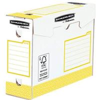 Bankers Box basic archiefdoos heavy duty, ft 9,5 x 24,5 x 33 cm, geassorteerde kleuren, pak van 8 stuks - thumbnail