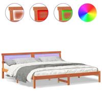 Bedframe Wasbruin 180 x 200 cm Massief grenenhout - thumbnail