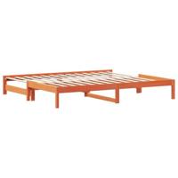 Slaapbank met onderschuifbed 90x190 cm massief grenenhout - thumbnail