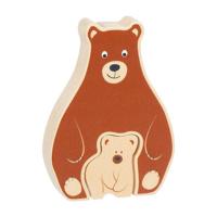 Goki houten puzzel staand beert, 2st. - thumbnail