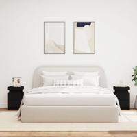 Nachtkastjes met LED-verlichting 2 st 35x39x55 cm zwart - thumbnail