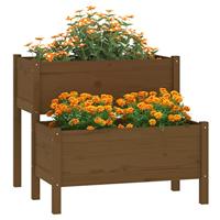 VidaXL Plantenbak 84,5x84x75 cm massief grenenhout honingbruin - thumbnail