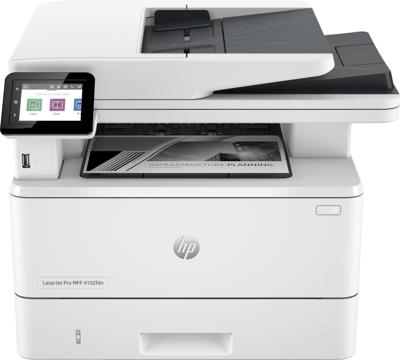HP LaserJet Pro MFP 4102 fdn Multifunctionele printer Laser, kleur Zwart/wit A4 Printen, scannen, kopiëren, faxen Bluetooth, Duplex, LAN, WiFi, USB