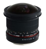 SAMYANG 7616 Fisheye II DSLR Canon F 3.5/8 mm focuslens, zwart - thumbnail