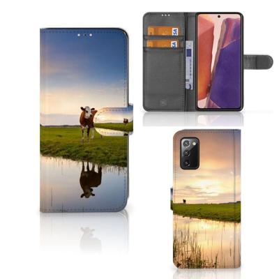 Samsung Galaxy Note 20 | Telefoonhoesje | Met pasjeshouder | Koe