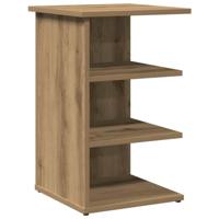 Dressoir 35x35x55 cm bewerkt hout artisanaal eikenkleur - thumbnail