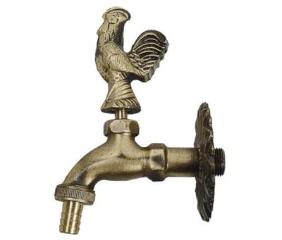 Kirchhoff Messing uitlaatklep, met cock-look handvat, blanco gepolijst, 1/2 "ET x 3/4" ET x 1/2" mondstuk - 98618473