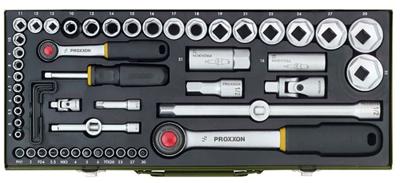 PROXXON dopsleutel set socket wrench set 56-t.