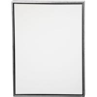 Creativ Company Canvas met lijst, afm 60x80 cm, 360 gr, antiek zilver, wit, 1 stuk - thumbnail