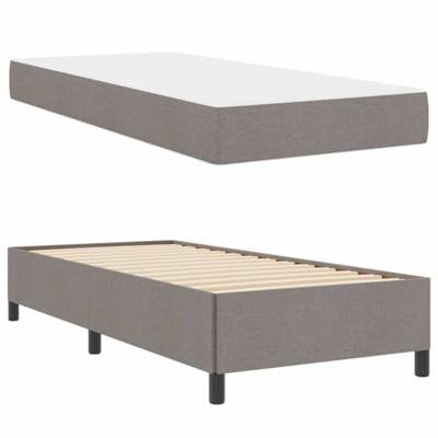 Boxspring bed Taupe, Zwart 90 x 190 cm Stof, Engineered Hout