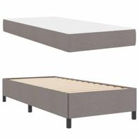 Boxspring bed Crème, Zwart 90 x 200 cm Stof, Engineered Hout - thumbnail