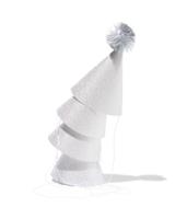 HEMA Feesthoedjes pompon zilver - 4 stuks (zilver) - thumbnail