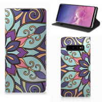 Samsung Galaxy S10 Smart Cover Purple Flower - thumbnail