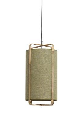 Light & Living Hanglamp 'Sendai' Jute en Bamboe, 32cm, kleur Groen