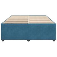 Bedframe fluweel blauw 160x200 cm - thumbnail