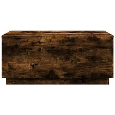 Salontafel met LED-verlichting 90x50x40 cm gerookt eikenkleurig