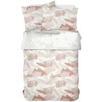 Dekbedovertrek Lille - wit/roze - 240x200/220 cm - Leen Bakker - thumbnail