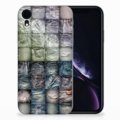 Silicone Back Cover Apple iPhone Xr Spijkerbroeken Silicone Back Cover Apple iPhone Xr Spijkerbroeken