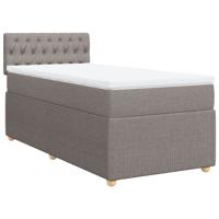 Boxspring met matras stof taupe 80x200 cm - thumbnail