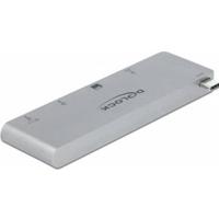 DeLOCK 64078 interface hub USB 3.2 Gen 1 (3.1 Gen 1) Type-C 5000 Mbit/s Grijs - thumbnail