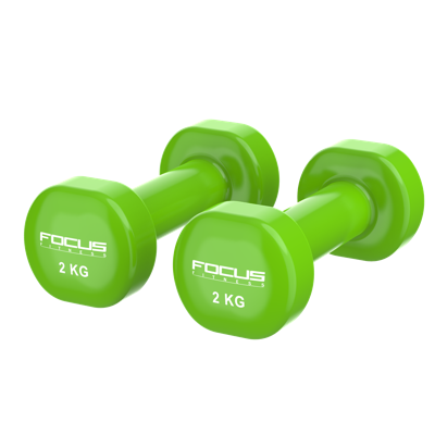 Vinyl Dumbbells - Focus Fitness - 2 x 2 kg