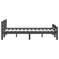Bedframe massief grenenhout donkergrijs 200x200 cm - thumbnail
