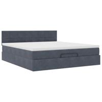 Ottoman bed met matrassen en LED's 200x200cm fluweel - thumbnail