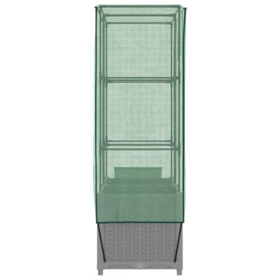 Plantenbak verhoogd met kashoes 80x40x138 cm rattanlook