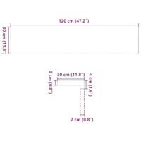 Traptreden 2 st 120x30x2 cm massief eikenhout lichtbruin - thumbnail