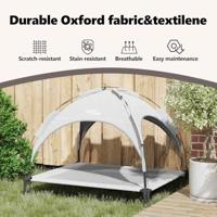 VidaXL Hondenbed zilvergrijs 104 x 86 x 84,5 cm staal - thumbnail