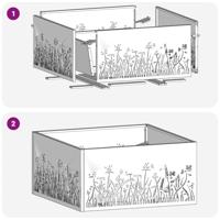 Vuurkorf Zwart 60 x 60 x 30 cm Koudgewalst staal - thumbnail