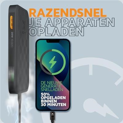 Xtorm Fuel Series Power Pack 20 W 10.000 mAh Powerbank Zwart - thumbnail