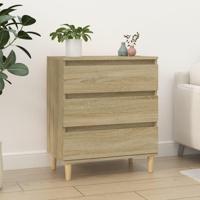 Dressoir 60x35x70 cm bewerkt hout sonoma eikenkleurig - thumbnail
