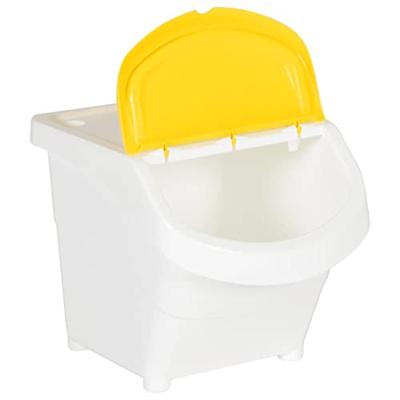 VidaXL Afvalbakken met deksels stapelbaar 3 st pp 78 l wit VidaXL Afvalbakken met deksels stapelbaar 3 st pp 78 l wit
