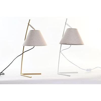 Bureaulamp DKD Home Decor Gouden Metaal Linnen Wit 50 W Modern (25 x 31 x 57 cm) (2 Stuks) Bureaulamp DKD Home Decor Gouden Metaal Linnen Wit 50 W Modern (25 x 31 x 57 cm) (2 Stuks)