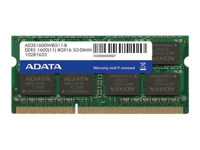 ADATA ADDS1600W8G11-S geheugenmodule 8 GB 1 x 8 GB DDR3L 1600 MHz