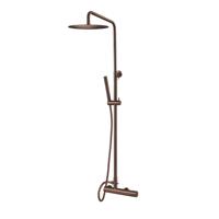 Opbouw Regendoucheset Qisani Flow Thermostatisch Geborsteld Copper - thumbnail
