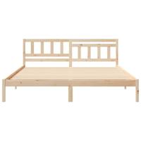 Bedframe met hoofdeinde Bruin 180 x 200 cm Massief grenenhout - thumbnail