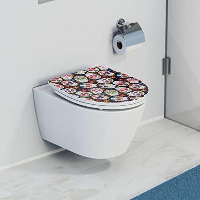 Duroplast High Gloss WC-bril CRAZY SKULL met soft-close en quick-release Duroplast High Gloss WC-bril CRAZY SKULL met soft-close en quick-release