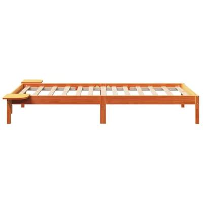 Bedframe met nachttafels Bruin 100 x 200 cm Wasbruin Bedframe met nachttafels Bruin 100 x 200 cm Wasbruin