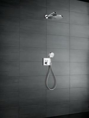 Hansgrohe ShowerSelect thermostaat afbouwdeel voor 2 functies met slangaansluiting en wandhouder, chroom - thumbnail