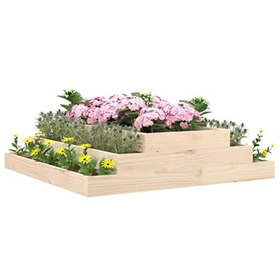 VidaXL Plantenbak 110x110x27 cm massief grenenhout VidaXL Plantenbak 110x110x27 cm massief grenenhout