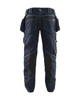 Blåkläder X1900 werkbroek denim stretch blauw/zwart maat 46 - thumbnail