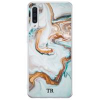 Samsung Galaxy A50/A30s hoesje ontwerpen - Marmer blauw goud - thumbnail