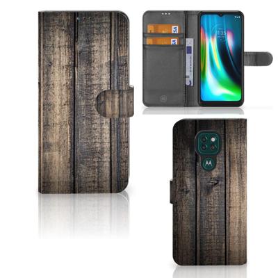 Motorola Moto G9 Play | E7 Plus | Book Style Case | Steigerhout Motorola Moto G9 Play | E7 Plus | Book Style Case | Steigerhout