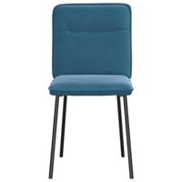 Eetkamerstoelen 6 st fluweel blauw - thumbnail