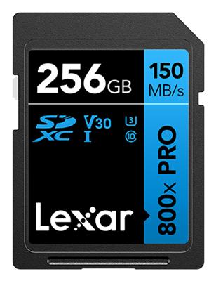 Micro SD geheugenkaart met adapter Lexar LSD0800P256G-BNNNG 256 GB Micro SD geheugenkaart met adapter Lexar LSD0800P256G-BNNNG 256 GB