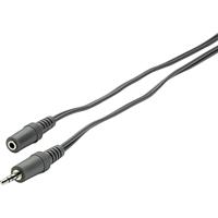 SpeaKa Professional SP-1300376 Jackplug Audio Verlengkabel [1x Jackplug male 3,5 mm - 1x Jackplug female 3,5 mm] 2.00 m Grijs - thumbnail