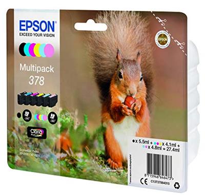 Epson Squirrel Multipack 6-colours 378 Claria Photo HD Ink Epson Squirrel Multipack 6-colours 378 Claria Photo HD Ink
