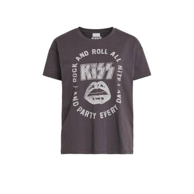 VILA T-shirt VIROCKSY met printopdruk antraciet VILA T-shirt VIROCKSY met printopdruk antraciet